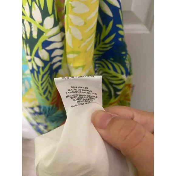 Staud Coliseum Tropical Printed Linen Cutout Maxi Dress Size 2 - Picture 12 of 12